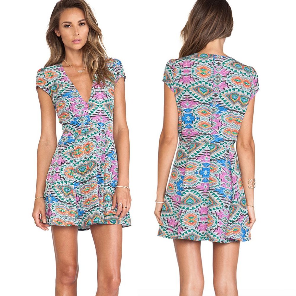 Lovers + Friends Cassidy Dress Mosaic Print Dress